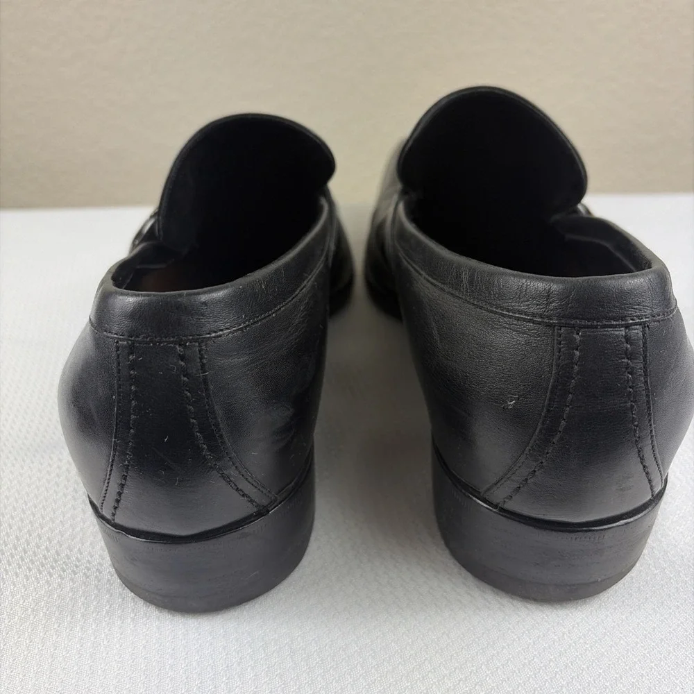 GUCCI BROADWICK INTERLOCKING GG Men's BLK LEATHER Loafer Gucci Size 11D W/ COA